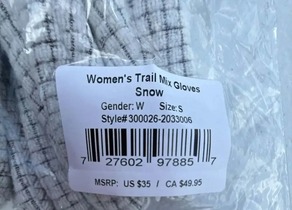 Outdoor Research Women's Trail Mix Gloves Snow Size S